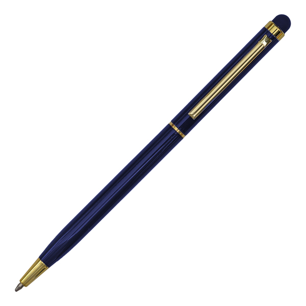 R73409.42 - Długopis aluminiowy Touch Tip Gold, granatowy
