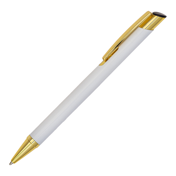 R73445.06 - Długopis aluminiowy Lindi, biały/złoty