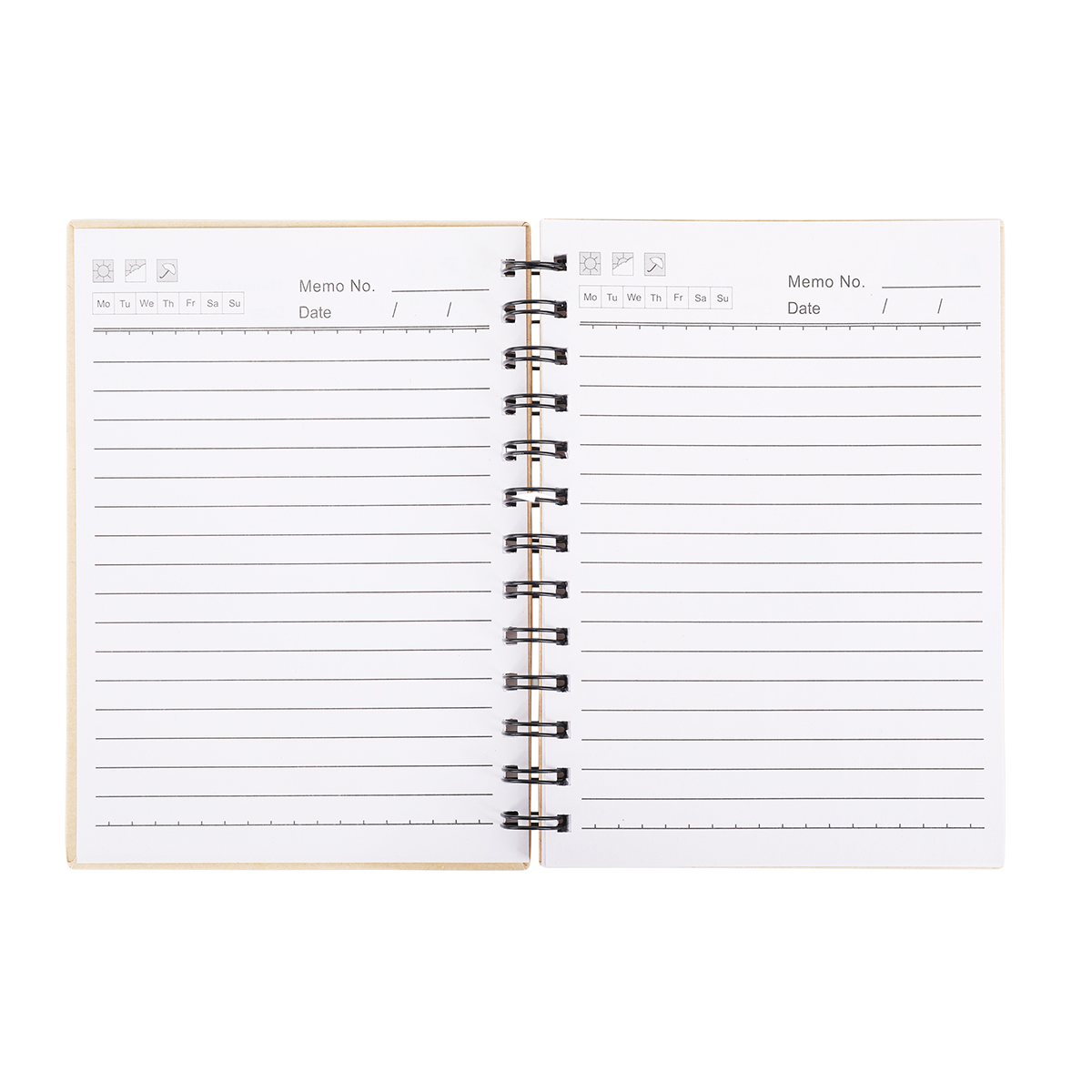 R73649.13 - Notes z magnesem na długopis Attract, beżowy 