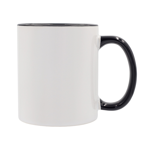 R85319.02 - Kubek z powłoką sublimacyjną Gaeta 330 ml, czarny