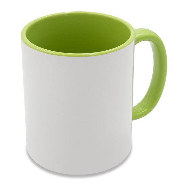 R85319.55 - Kubek z powłoką sublimacyjną Gaeta 330 ml, jasny zielony