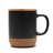 Kubek ceramiczny z bambusową przykrywką Giulia 400 ml, czarny