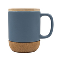 R85309.21 - Kubek ceramiczny z bambusową przykrywką Giulia 400 ml, szary